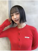 韓国前髪顔周りレイヤー×ハイトーン[心斎橋/髪質改善]