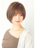 ナチュラルボブ前髪ありイメチェン20代30代40代50代ショートボブ