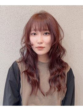 オト(oto) レイヤーカット/レイヤーウルフ/オレンジカラーオレンジブラウン