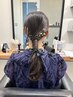 パーティ前に♪ヘアセット ハーフ[原宿/ケアブリーチ/白髪染め/ショートボブ]
