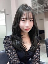 エル バイ アンキシム(elu by AHNKISM)&nbsp;【韓国ヘア】顔まわりレイヤーカットくびれミディアム心斎橋