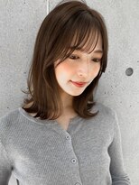 アグノス 青山(Agnos)&nbsp;黒髪クラゲヘアー小顔ココアベージュオリーブグレーレイヤー