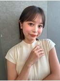 くびれヘア/アプリコットオレンジ/ボブ/髪質改善/縮毛矯正
