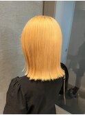 切りっぱなしボブ/ブロンド/ハニーブロンド/ボブ