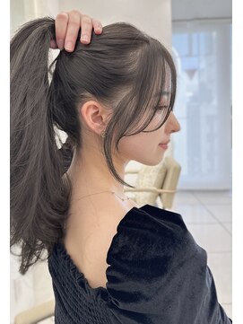 マウル ナゴヤ 名駅(MAEUL NAGOYA) 韓国前髪 くびれヘア 夏のヘアアレンジ 暗めカラー