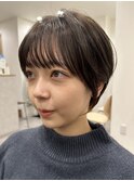 耳掛けショートマッシュショート丸みショート大人ショート20代