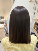 20代/艶髪ストレート/ココアブラウン8トーン【新宿/髪質改善】