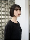 ボブ　黒髪ボブ　ナチュラルショート　ショートボブ