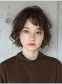 ピンクベージュ/アンブレラカラー/クールショート/前髪/表参道