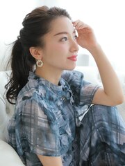 #大人女性#上品#エレガント#ポニーテール#ヘアアレンジ