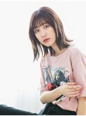 黒髪暗髪アッシュの切りっぱなしボブ 【amelie 与野本町店】