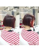 デザインインナーカラーのシンプルボブ！＜本橋寛道＞