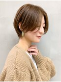 【mee.】ハセガワヒトシ　柔らかベージュ　ショートボブ　表参道