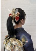 振袖ポニーテール☆