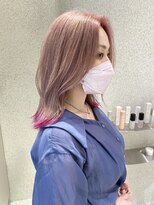 マイル 渋谷(mile)&nbsp;ピンクベージュ×ピンク裾カラー