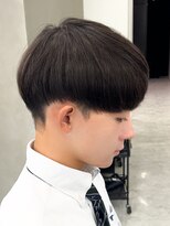 エルマーク(L-MARK)&nbsp;黒髪マッシュナチュラルマッシュメンズヘア韓国ツーブロック