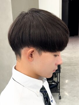 エルマーク(L-MARK) 黒髪マッシュナチュラルマッシュメンズヘア韓国ツーブロック