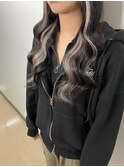 #シルバー#インナーカラー#プルエクステ