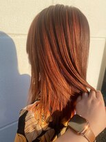 ヘアーデザイン ラクーナ(hair design La cuna) オレンジブラウン/小顔カット/カッパーブラウン/レイヤーカット