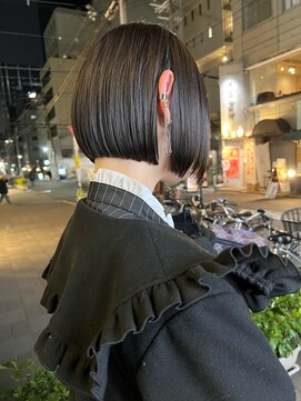 カフ(CAF) CAF松本/シンプルおしゃれボブ/ダークトーンカラー/大阪/心斎橋
