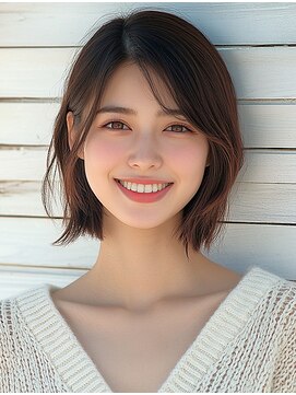 フレア 心 武庫之荘(flare) ★前髪イメチェンこなれミディレイヤーボブルフネビージュ小顔