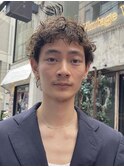 ダークアッシュ/ニュアンスパーマ/韓国マッシュ/スペインカール