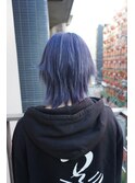 ウルフカット　　ネイビーブルー