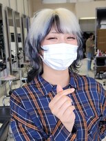 バイエイト(X８) ウルフ×ホワイト×エンドカラー×ブルーブラック　『小川』