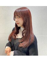 ユーフォリア 渋谷グランデ(Euphoria SHIBUYA GRANDE) 赤髪 艶髪 ワインレッド ワンホン ボルドーカラー YUKI