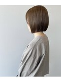 【katsuya】切りっぱなしボブ×オリーブブラウン