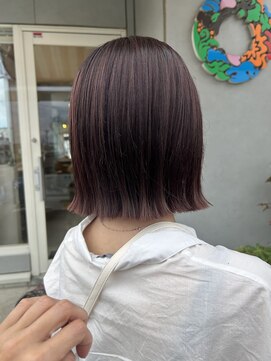 ヘアサロン ワンワールド(Hair Salon One World) ピンクブラウンボブ