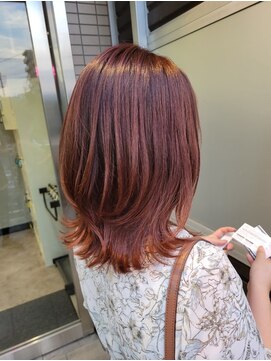 フレイムス ヘアアンドリラックス 吉川店(Frames hair&relax) レイヤー×チェリーピンク