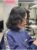 MEN’S HAIR/サーフカール/刈り上げセンターパート