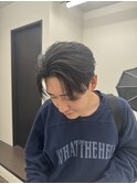 縮毛矯正　センターパート　前下がり　本厚木