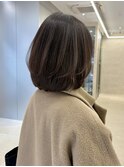 横浜髪質改善ミディアム内巻きワンカールレイヤーハッシュボブ