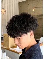 エッジ(EDGE)&nbsp;大分メンズ刈り上げマッシュスパイラルパーマスタイル