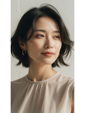 コートフィールエー(CO_T feel.a) 黒髪でも軽やか♪ヘルシーな前下がりショートボブ