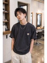 MEN's Baguz MEN'Sカット/ MEN'Sパーマ/ MEN'Sカラー 無造作スパイキーショート×束感ニュアンスメンズパーマ