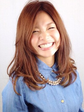 ヘア デザイン クリニック アンテナ(hair design clinic ANTENNA) 毛先カールのモテセミロング♪