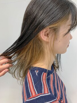 テトヘアー(teto hair) medium(インナーカラー、デザインカラー、グレーベージュ)
