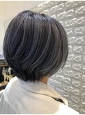 前下がりショート(N.インディゴバイオレットのMIXカラー)