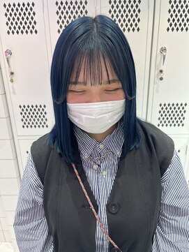 ロンドルーチェ 心斎橋(Lond luce) ダークアッシュ/ミディアムレイヤーカット［髪質改善/縮毛矯正］