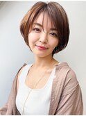 30代40代50代小顔ハンサムショート/チョコレートアッシュ