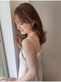 大人かわいいミディアムレイヤー