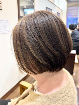 ヘアー グリーン(hair green) 30代40代50代ナチュラルショートボブ【髪質改善/百合ヶ丘】