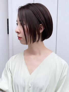 ブランロール 中目黒店(Blanl'or) ワンホンレイヤーミルクティーブロンドダークブルー前髪顔まわり