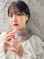 イチイ 巣鴨店(ichii)&nbsp;大人可愛い小顔ショートボブ白髪ぼかしハイライト20代30代40代