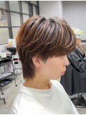 毛流れパーマ