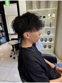 ツイストスパイラルパーマ　メンズパーマ　ツイストパーマ　眉毛