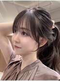顔まわり/韓国/似合わせ/小顔カット/透明感ベージュ/谷町四丁目